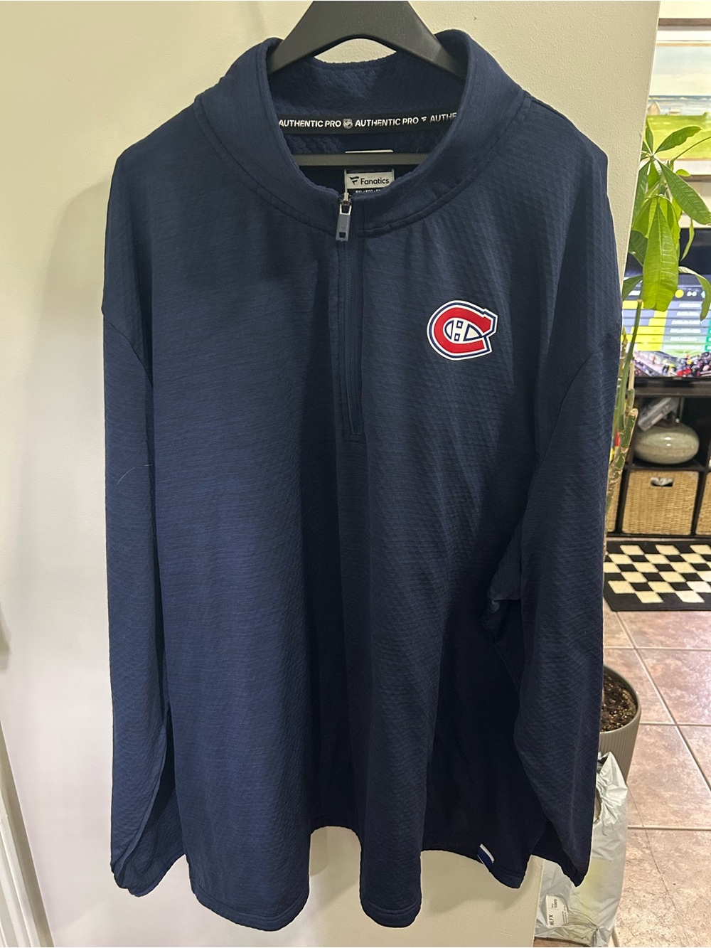 Montreal Canadiens Fanatics Authentic Pro Rink Fleece Quarter-Zip - Size 5XL
